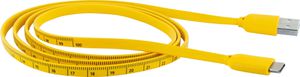 cavo da USB-A a USB-C con impronta del metro 1.2m giallo