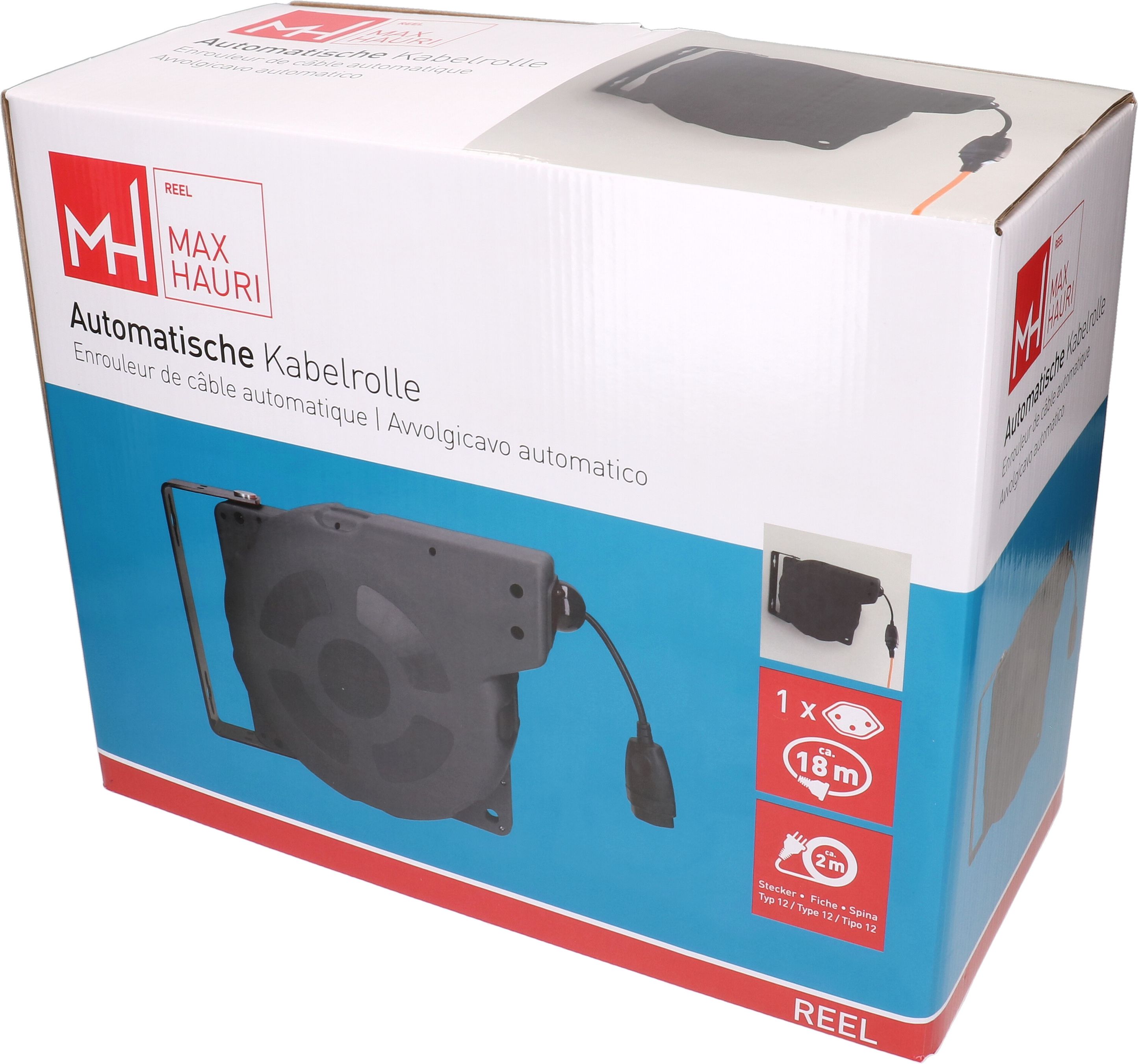 Automatische Kabelrolle 1x Typ 13 20m schwarz
