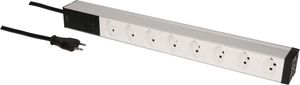 PDU 19" 8x Typ13 white 1HE / reconnectable cable