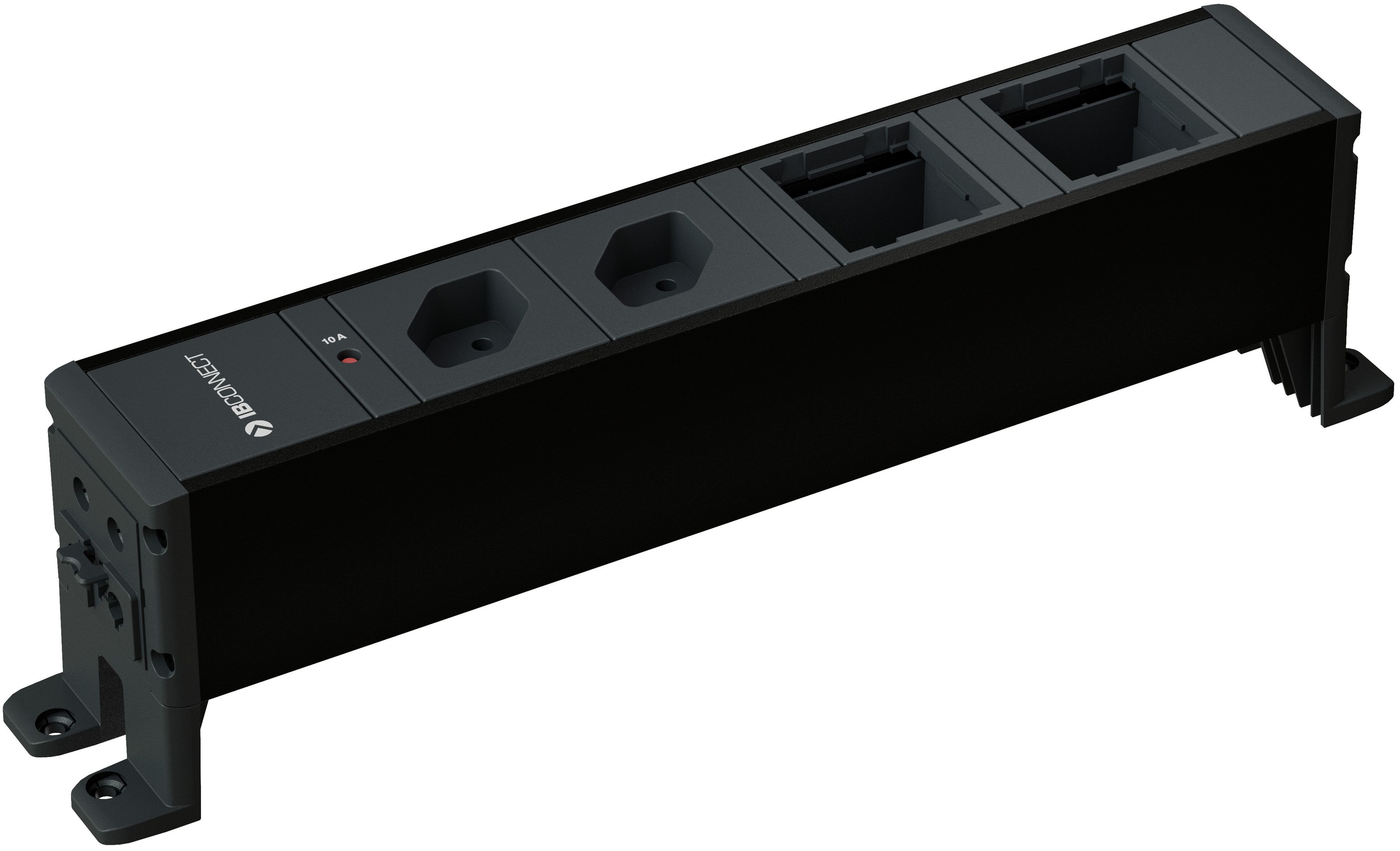 CUBO Steckdoseneinheit schwarz 2x Typ 13 2x Leermodul