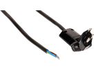 Câble secteur 3G1.0 5m noir blindé avec type 12 clip-clap
