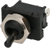 Kippschalter 1-polig 6(4) A 250V schwarz/silber