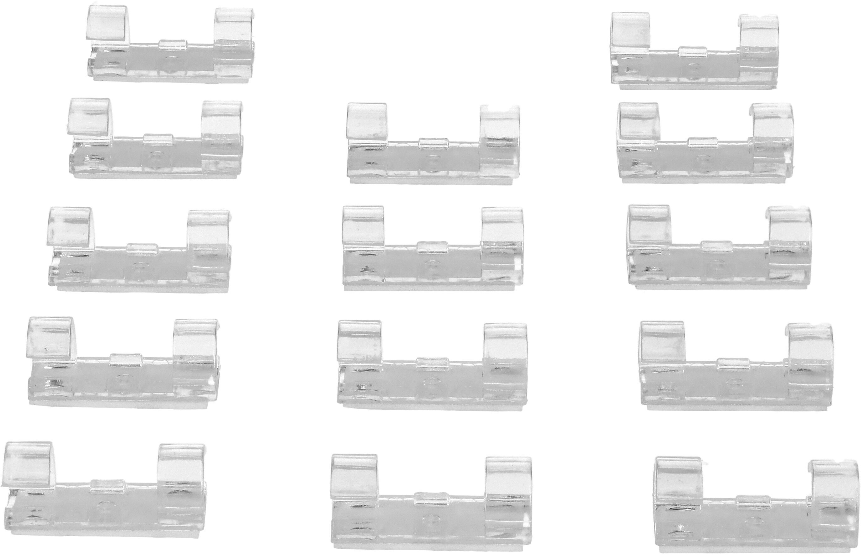 Kabelclips-Set 10mm transparent