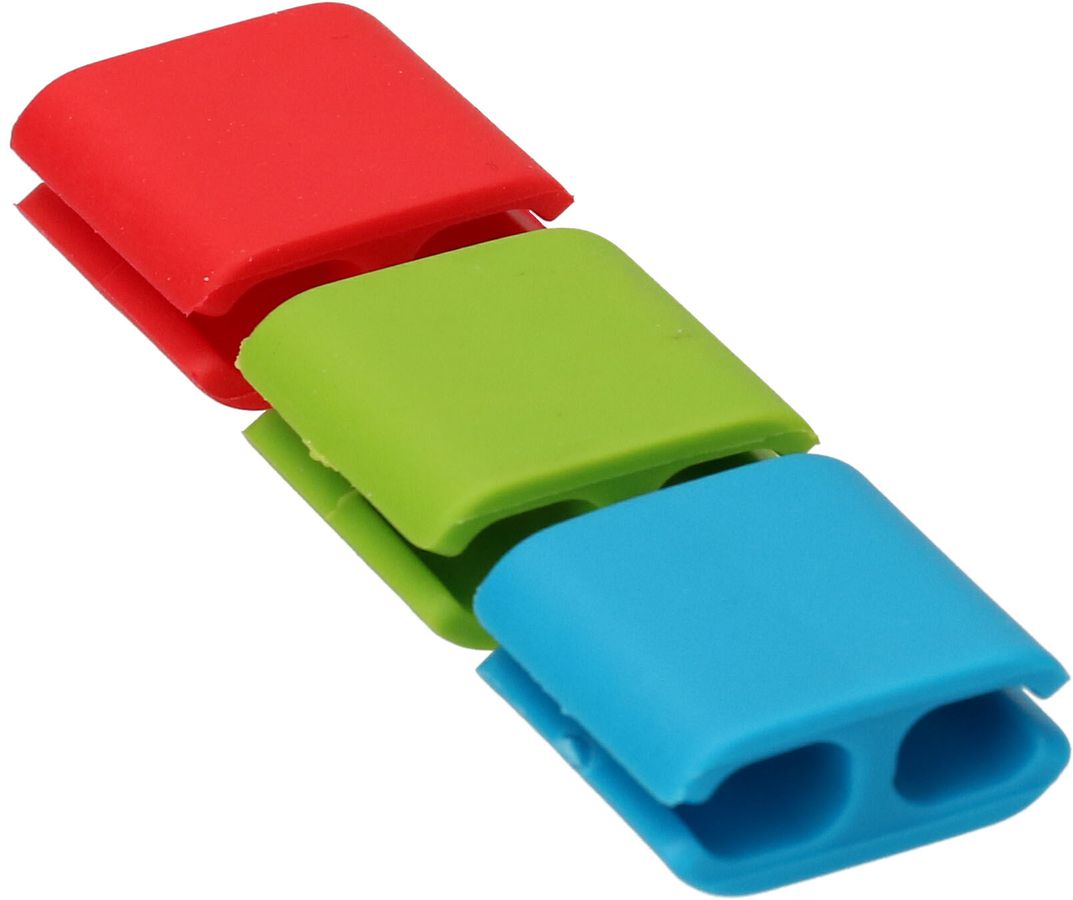 Cable Clips Set 2x verde 2x rosso 2x blu