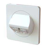 Netzwerk 2x RJ45 Kat. 6 ungeschirmt Gr.1x1 UP maxONE weiss