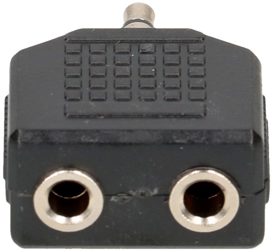 Audio-Y-Adapter stereo Klinkenstecker/-buchse schwarz