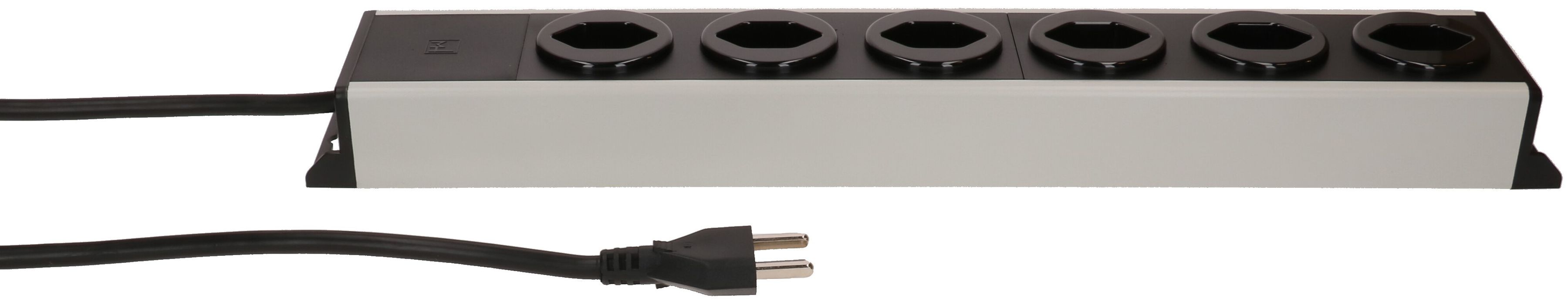 Steckdosenleiste Power Line 6x Typ 23 grau/schwarz 5.0m