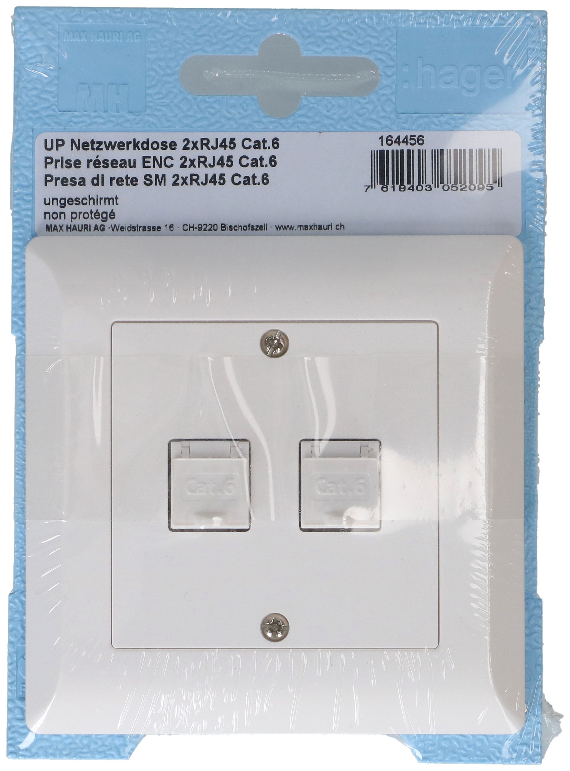 Telefon/Netzwerk 2xRJ45 Kat. 6 UP Kallysto weiss