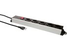 Steckdosenleiste Power Line 5x Typ 23 gr/sw Schalter 1.5m Magnet