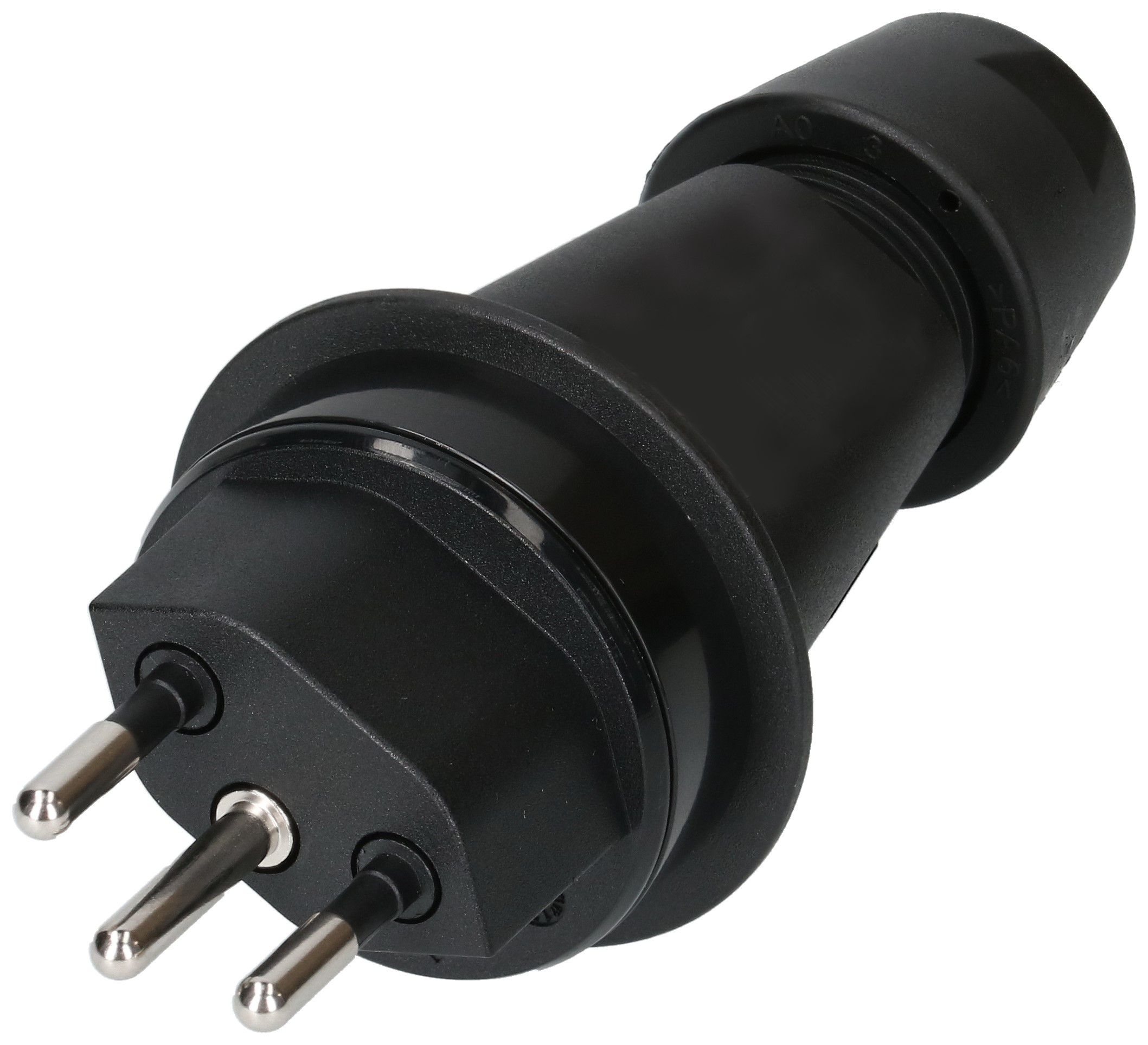 Stecker Typ 13 3-polig schwarz IP55