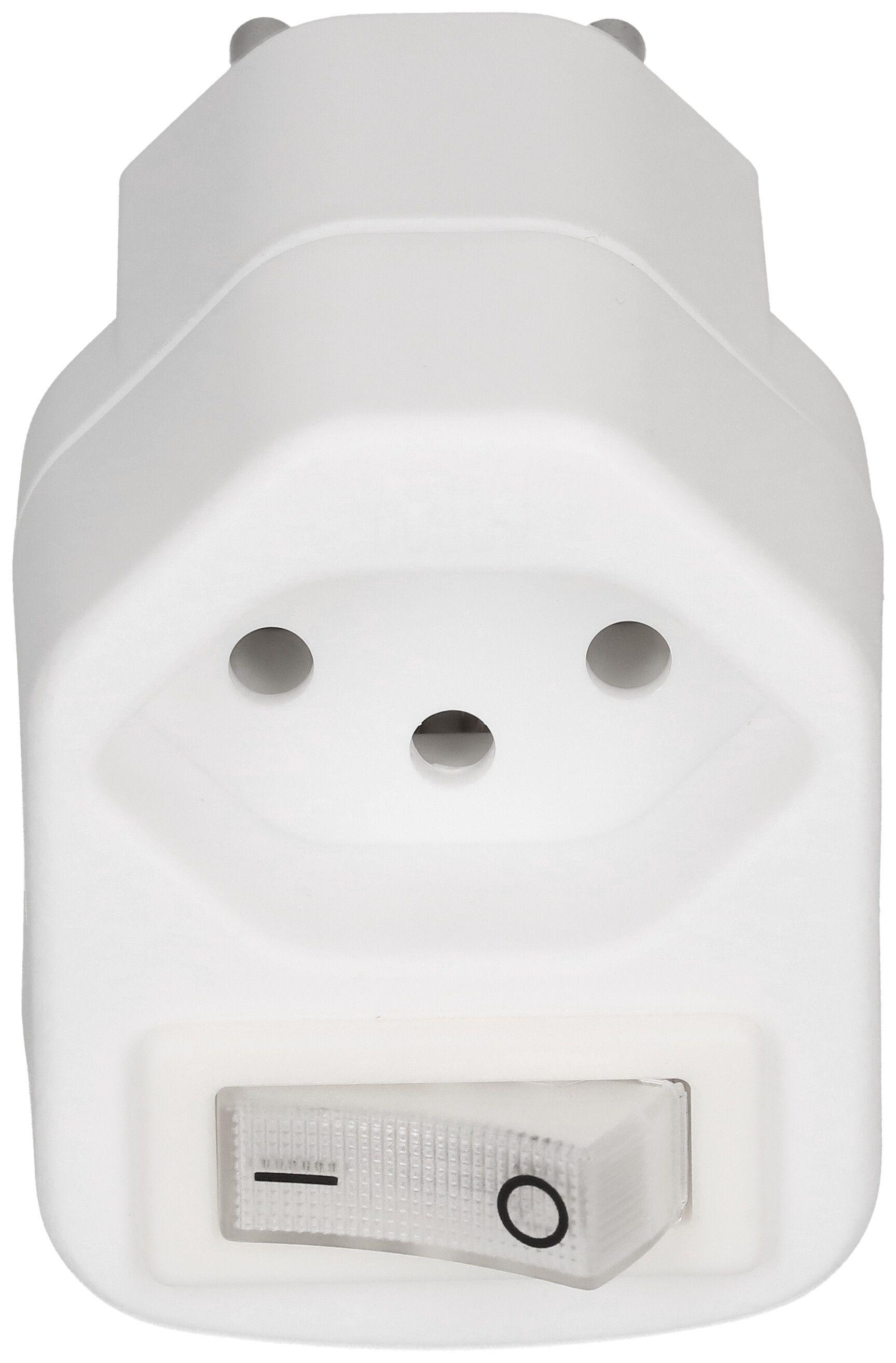multi adaptateur 1x type 13 3 pôles blanc interrupteur