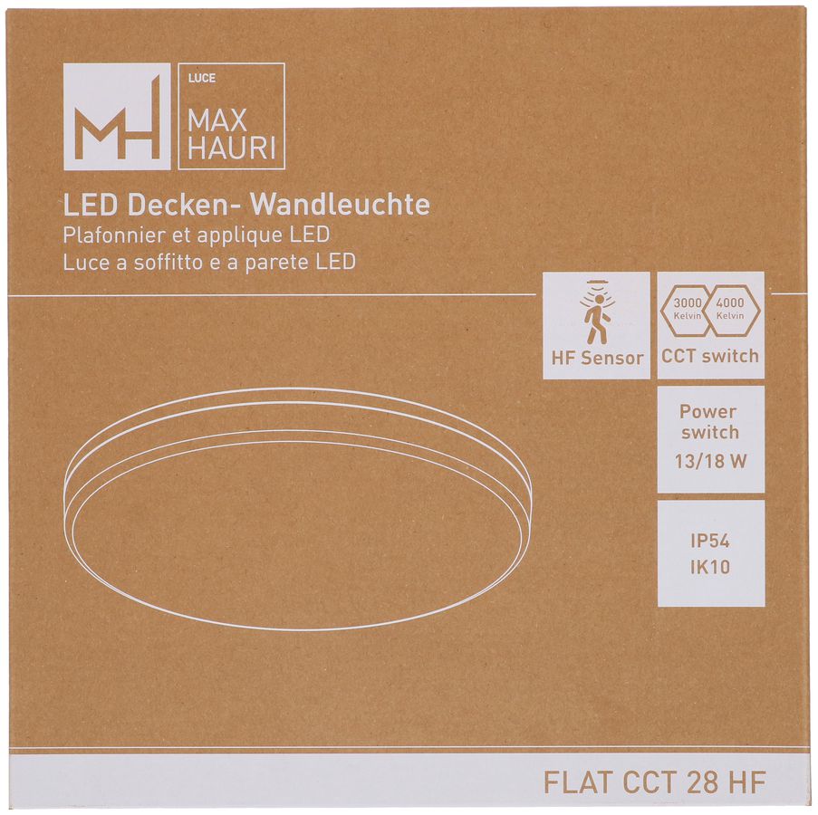 Deckenleuchte FLAT CCT 28 HF 13/18W 1430/1980lm