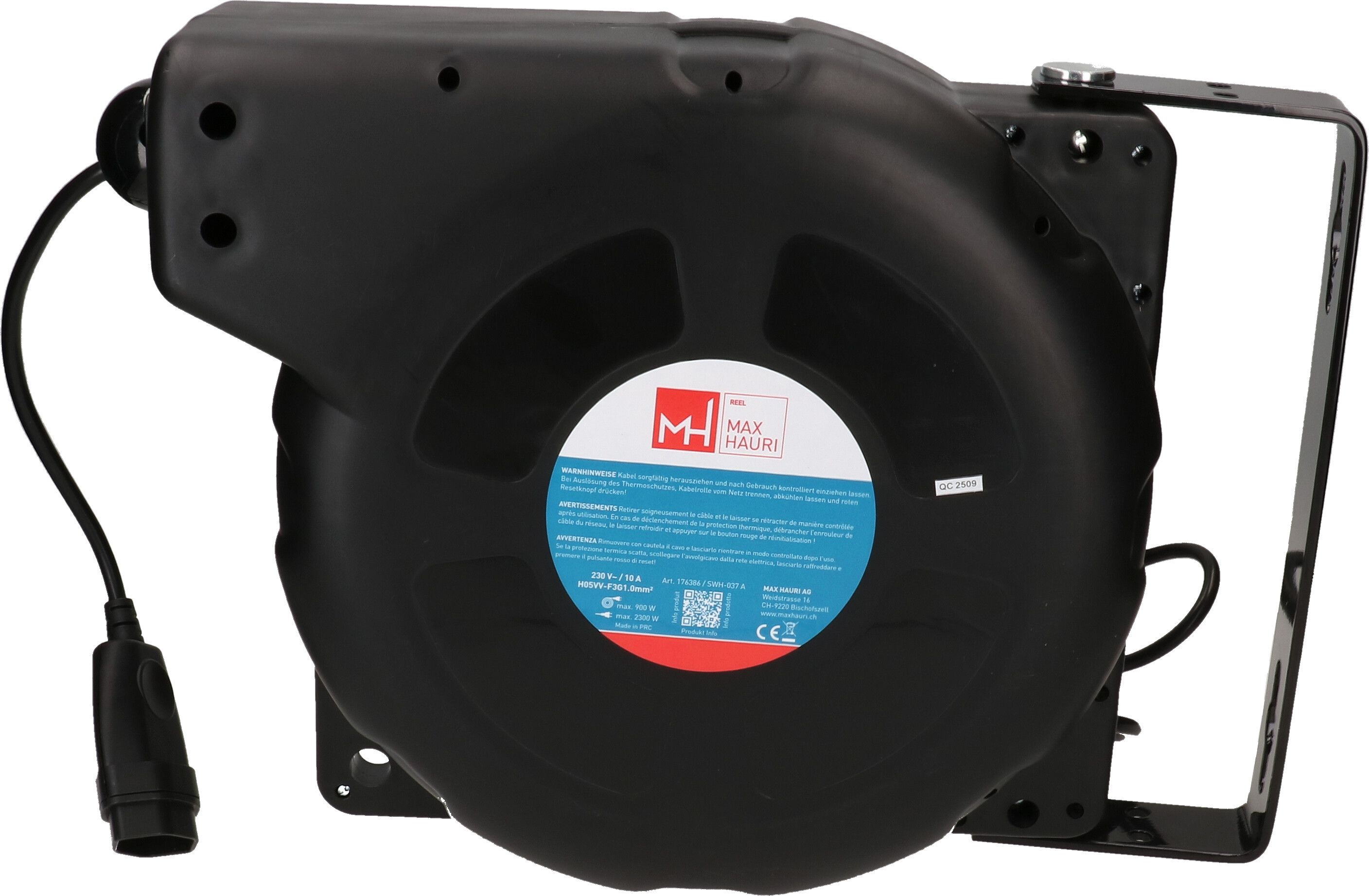 Automatische Kabelrolle 1x Typ 13 20m schwarz
