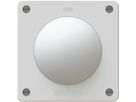 cadre interrupteur/poussoir avec membrane exo blanc