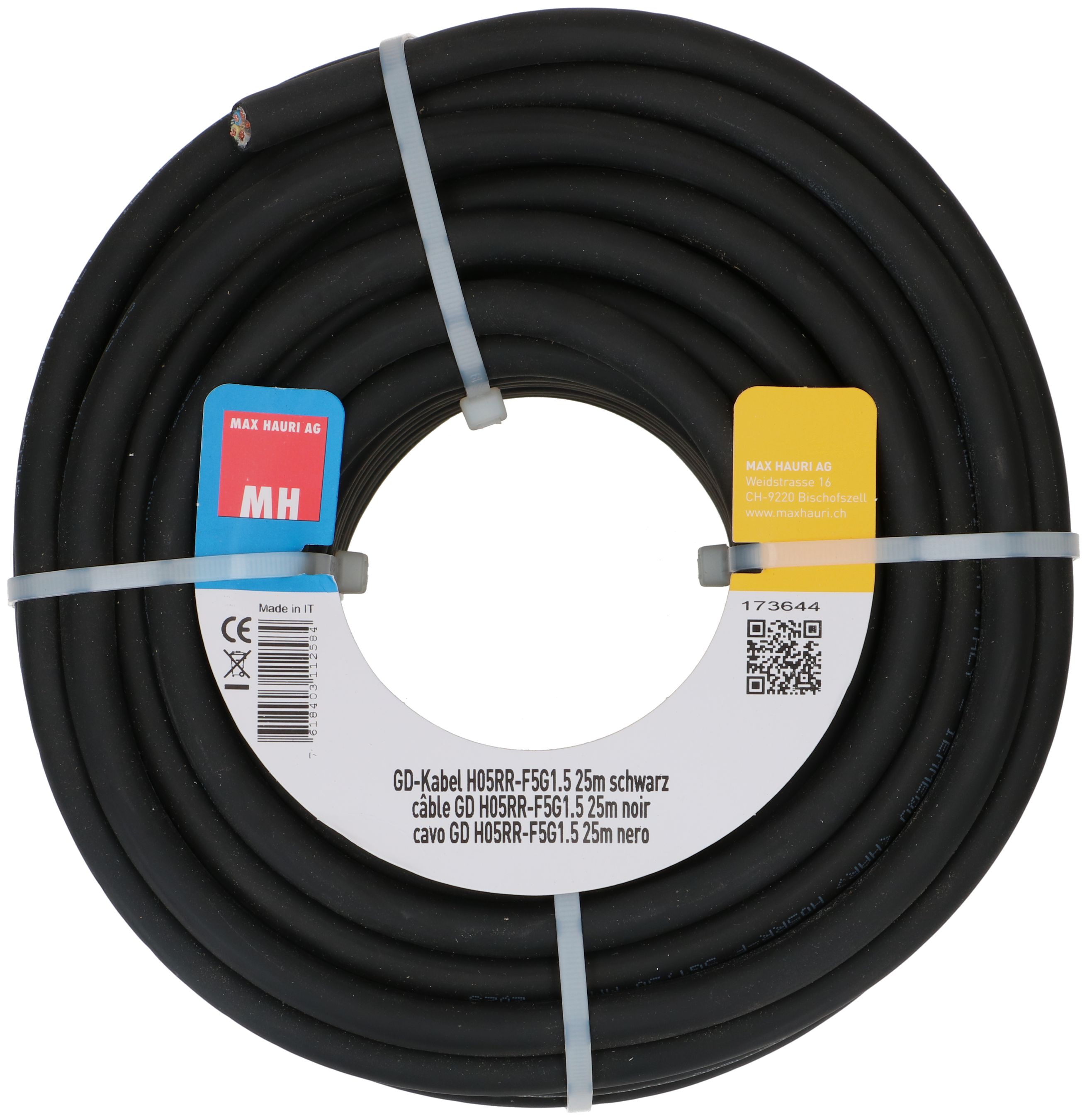GD-Kabel H05RR-F5G1.5 25m schwarz