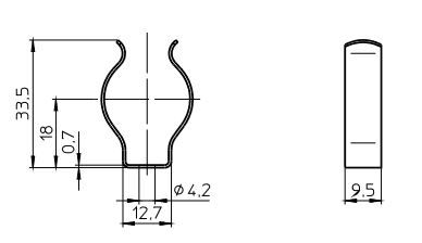 Support de lampe-G13 acier