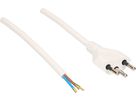 TD câble secteur H05VV-F3G1.0 2m blanc type 12
