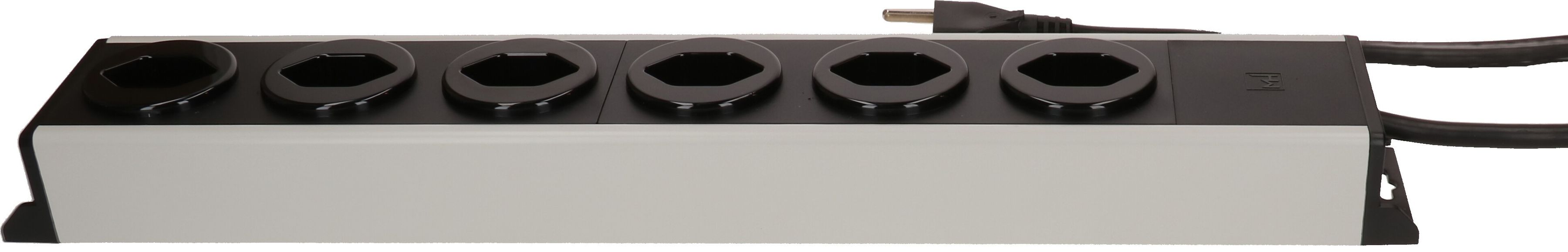 Steckdosenleiste Power Line 6x Typ 23 grau/schwarz 5.0m