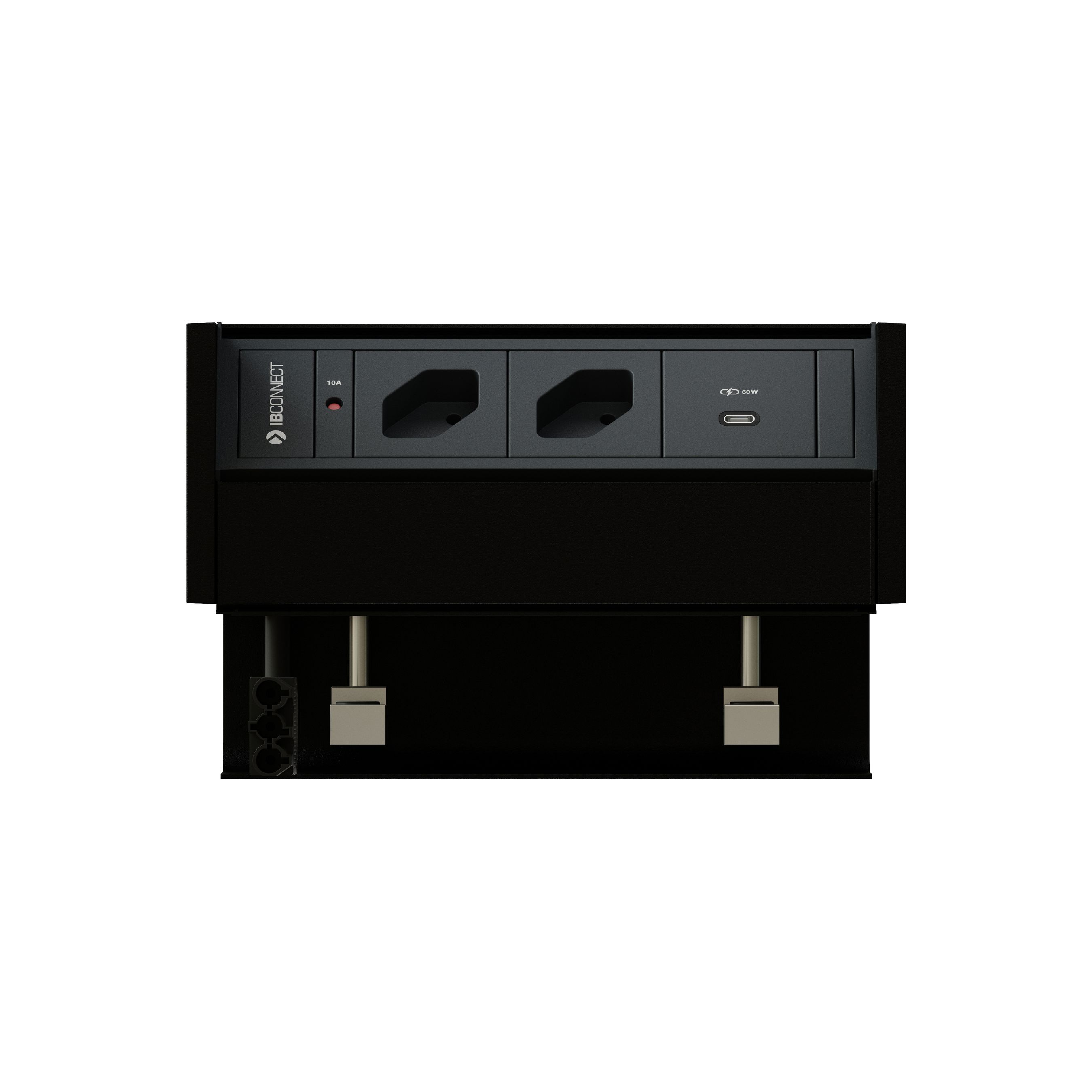 PRISMA bloc multiprise noir 2x type 13 1x USB-C 60W