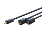 Audio-Y-Adapter-Kabel Klinkenstecker/-buchse 0.1m schwarz