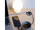 passacavi con USB-A e USB-C Charger nero argento