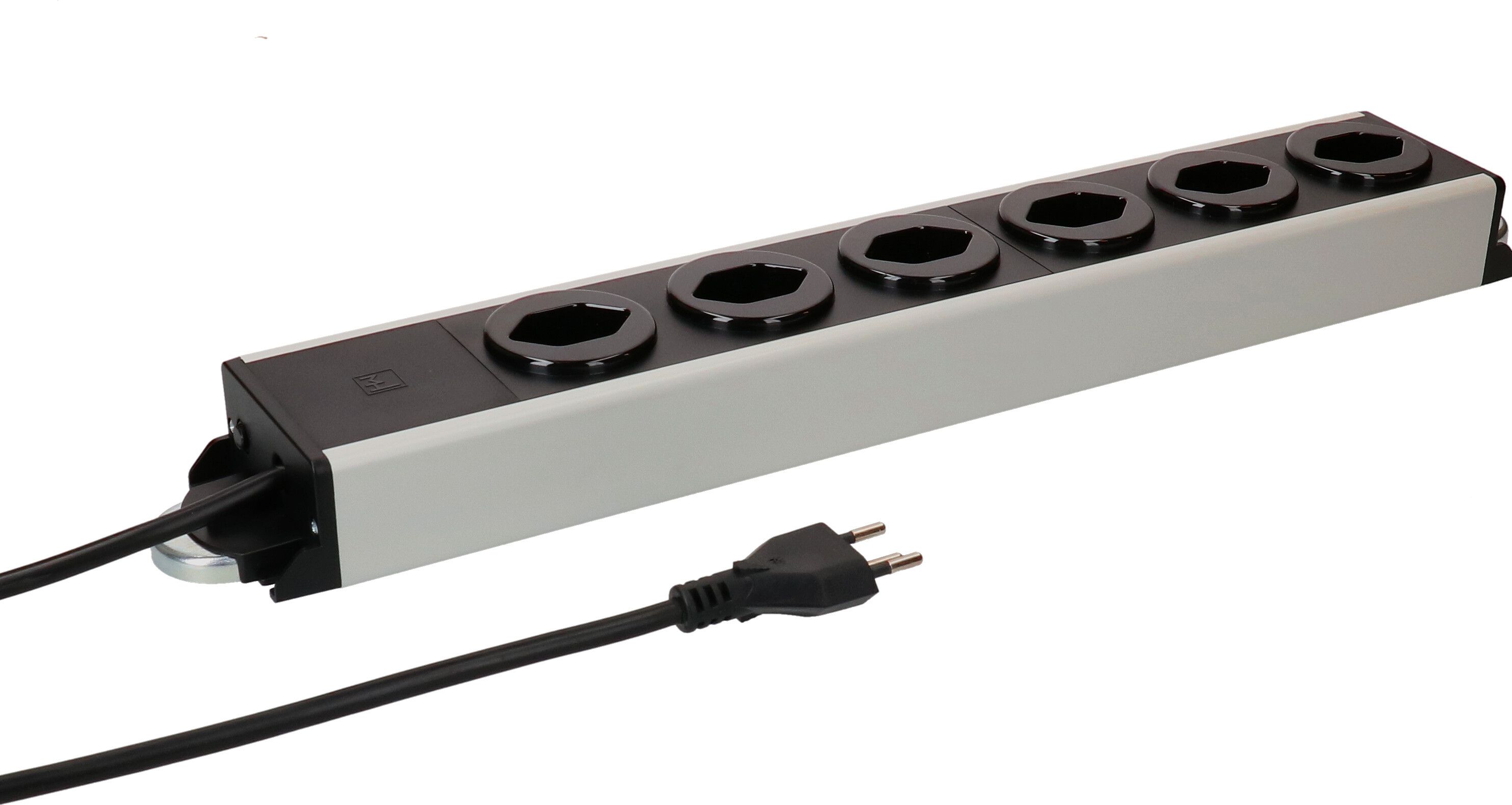 Steckdosenleiste Power Line 6x Typ 13 grau/schwarz 3.0m Magnet