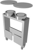 Magnetbefestigung Ende Qube grau RAL7040