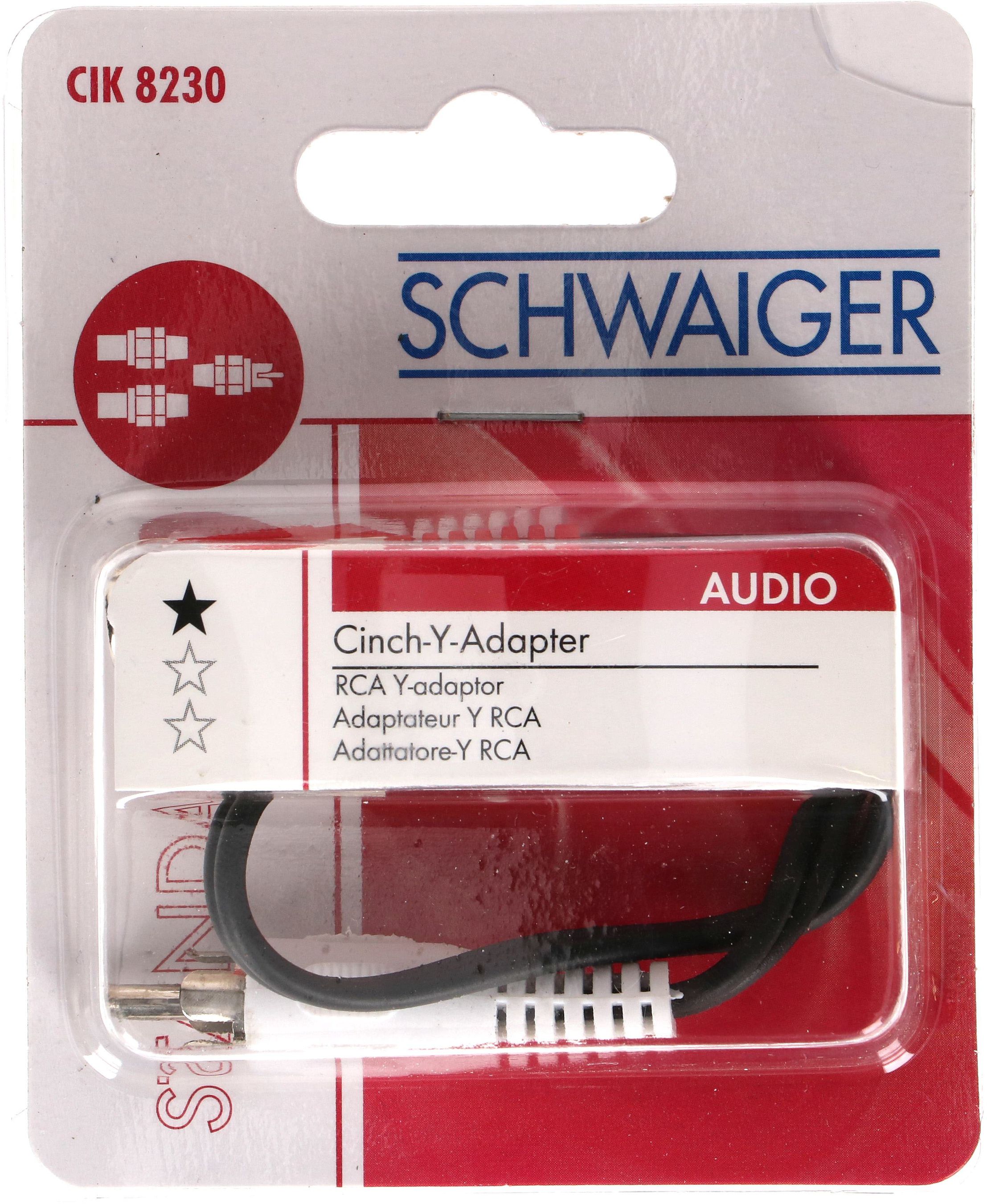 câble audio adaptateur Y RCA 0.2m noir