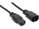 TD-Apparateverlängerung H05VV-F3G0.75 1.5m schwarz C14/C13