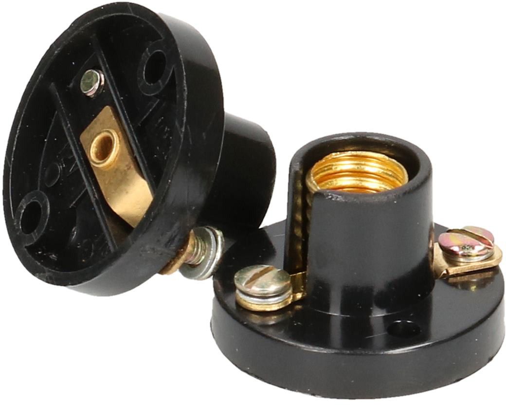 Illuminationsfassung E10 schwarz 2 Stk.