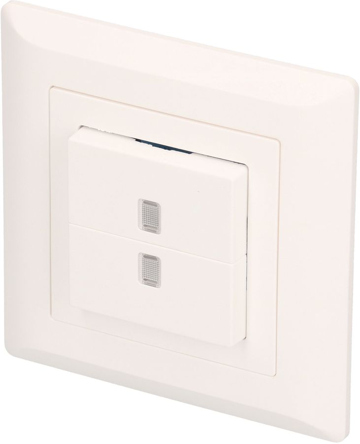 interruttore doppio schema3+3 illuminato giallo INC Kallysto bi