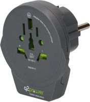 Q2 Power adattatore mondiale Schuko - USB
