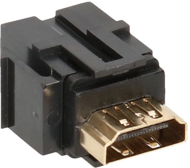 Intérieur HDMI 2.0 Keystone femelle/femelle, noir