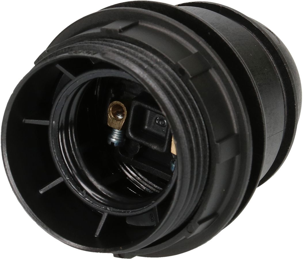 E27-Fassung Randmantel M10x1 schwarz
