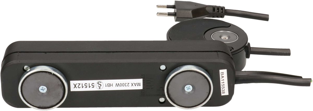 Steckdosenleiste Swiss Line 5x Typ 13 sw externer Schalter Magnet