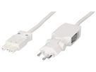 TD-Anschlusska. H05VV-F3G1.0 3m ws Typ 12 clip-clap / AC 166