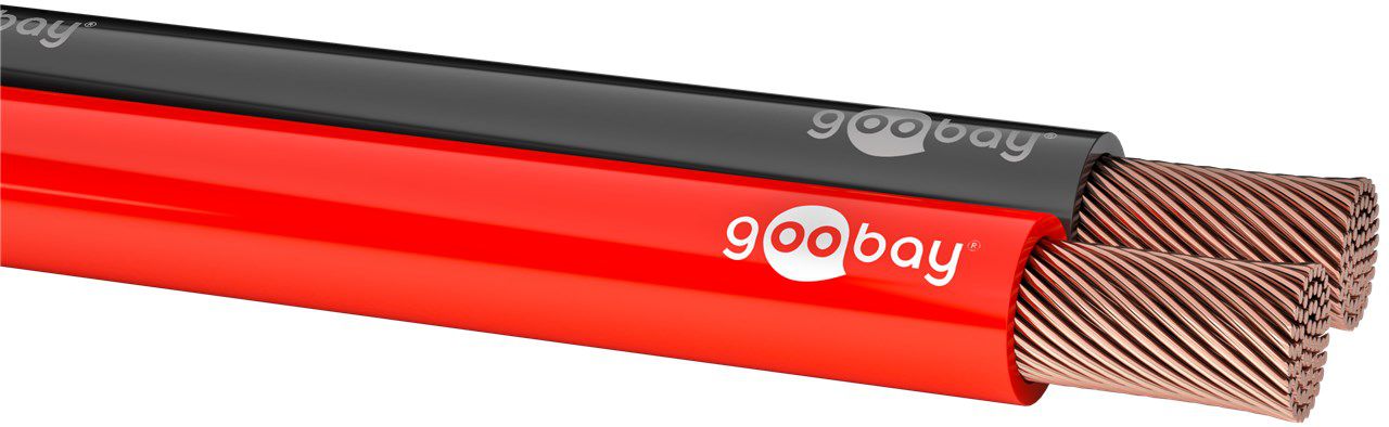 cavo per altoparlanti 2x0.75mm² 50m nero/rosso