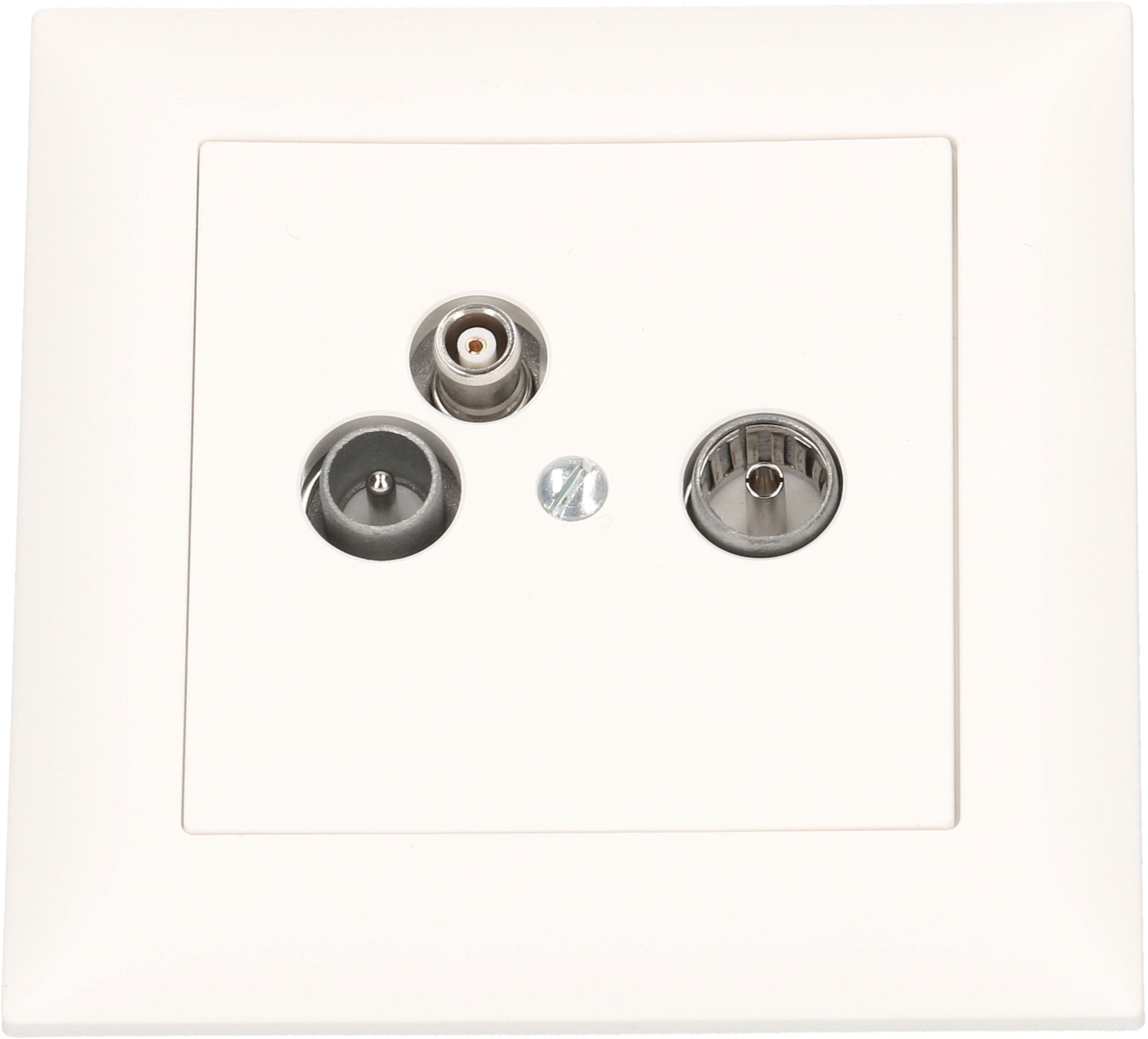 Radio/TV/Daten Durchgangs-/Enddose 15dB UP EdizioDue weiss