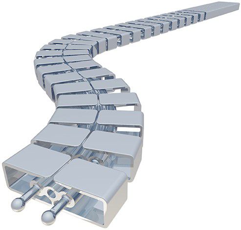 Kabelschlange Cube SL 1.00m silber RAL9006