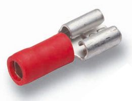 Isolierte Flachsteckhülsen DIN 46245 0.5-1mm² 6.3x0.8mm rot