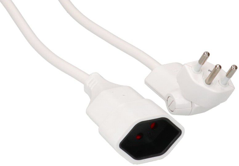 TD-Verlängerung H05VV-F3G1.0 3m ws clip-clap BS Typ 12 / Typ 13