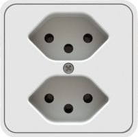 presa aggiuntiva 2x tipo 13 compatta bianco