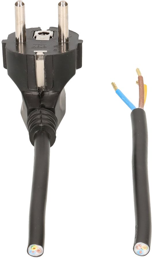 TD câble secteur H05VV-F3G1 2m noir Schuko