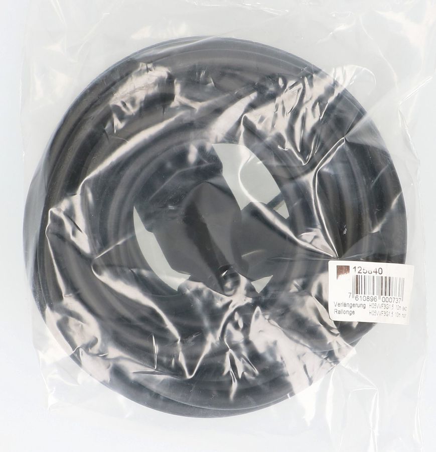 TD-Verlängerung H05VV-F3G1.5 10m schwarz Typ 23 / Typ 23