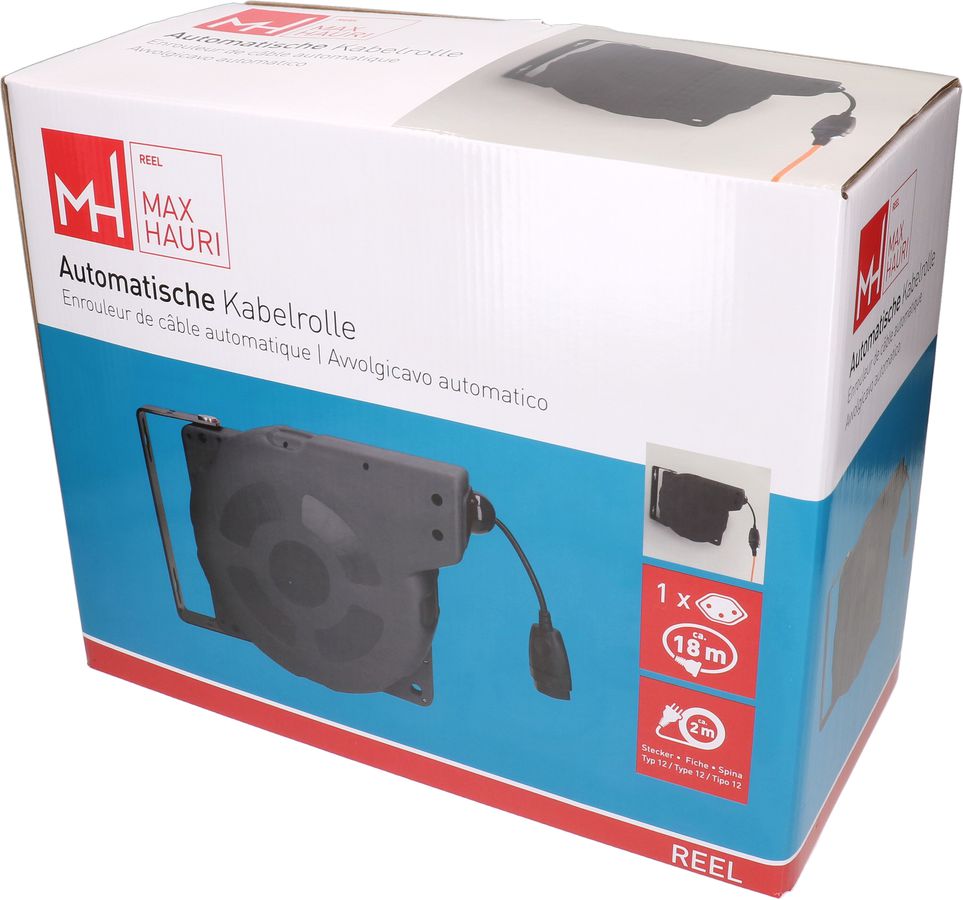 Automatische Kabelrolle 1x Typ 13 20m schwarz