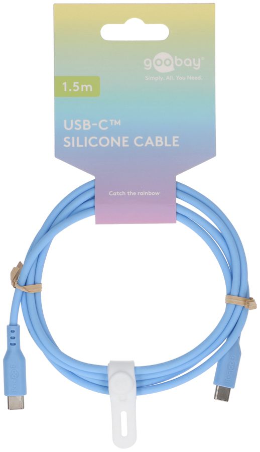 cavo di ricarica USB-C silicone 1.5m blu
