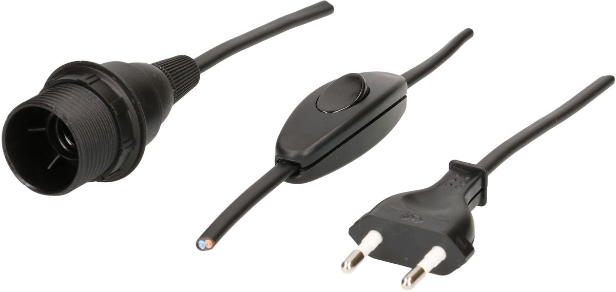 Leuchtengarnitur E14 schwarz L=2.0m