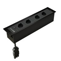 CUBOBOX presa multipla nero M 4 volte 4x tipo 13