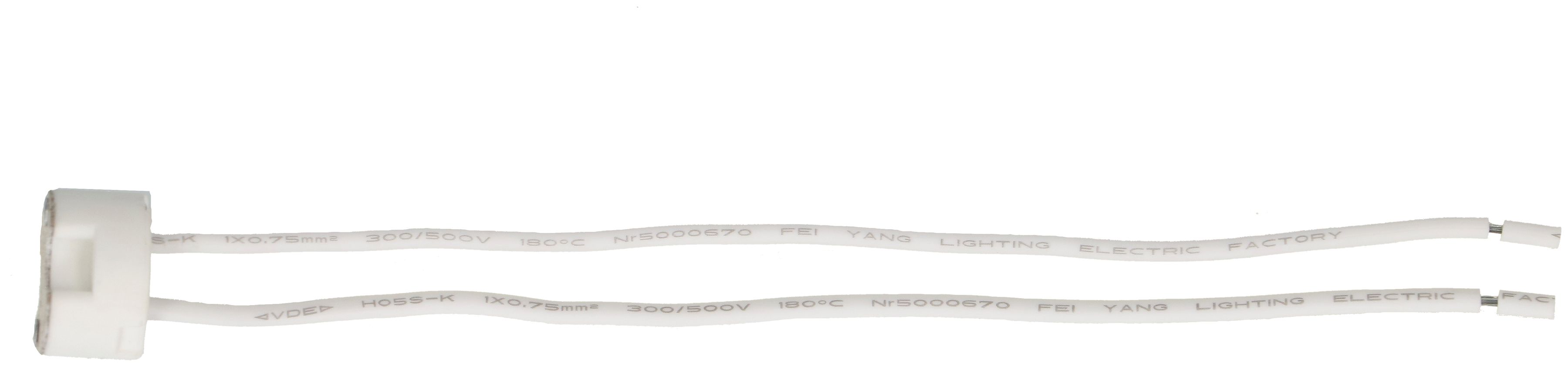G4/G5.3/G6.35-Halogenfassung PTFE Litze 140mm