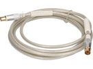 Antennen-Anschlusskabel 110dB 3m transparent Ferritkern